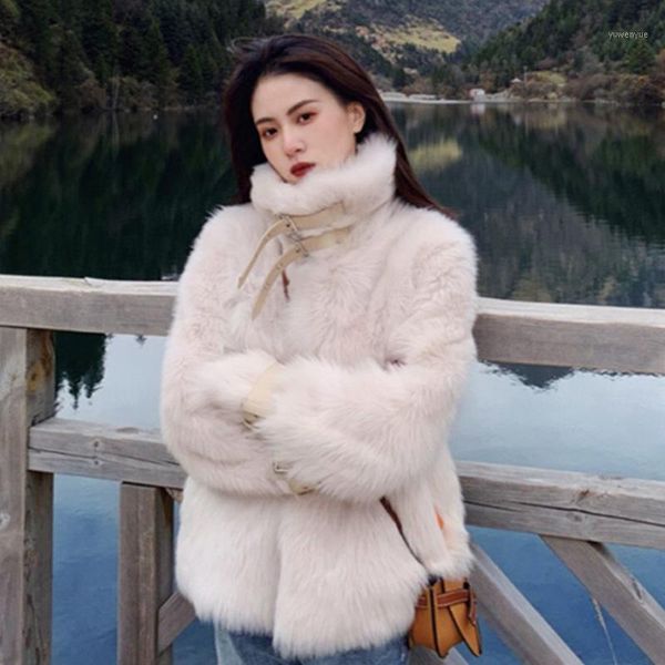 women's fur & faux imitation coat female temperament celebrity autumn and winter 2021 korean version wool thickened medium long style t, Black
women's fur & faux imitation coat female temperament celebrity autumn and winter 2021 korean version wool thickened medium long style t, Black