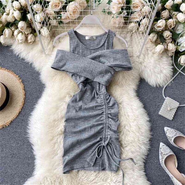 deat summer arrivals sleeveless hollow out drawstring knee length dress women high waist streetwear mj023 210709, Black;gray
deat summer arrivals sleeveless hollow out drawstring knee length dress women high waist streetwear mj023 210709, Black;gray