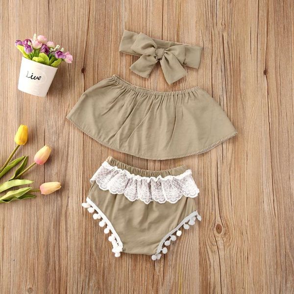 clothing sets baby & children's 0-24m summer toddler girls clothes 3pcs solid sleeveless vest +lace tassel shorts headband, White
clothing sets baby & children's 0-24m summer toddler girls clothes 3pcs solid sleeveless vest +lace tassel shorts headband, White