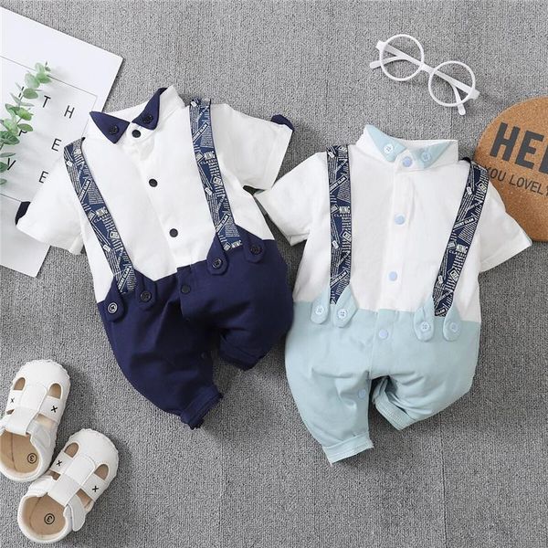 jumpsuits 0-24 months born baby boys cotton rompers,casual stand collar short sleeves button-open suspenders for summer, Blue
jumpsuits 0-24 months born baby boys cotton rompers,casual stand collar short sleeves button-open suspenders for summer, Blue