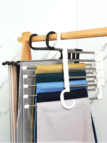 hangers & racks 5 in 1 trouser storage rack clothes organizer stainless steel hanger closet pants
hangers & racks 5 in 1 trouser storage rack clothes organizer stainless steel hanger closet pants
