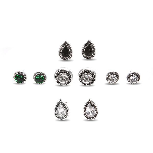 stud 5 pairs/set women's fashion bohemian retro crystal geometry round earrings set wedding accessories, Golden;silver
stud 5 pairs/set women's fashion bohemian retro crystal geometry round earrings set wedding accessories, Golden;silver