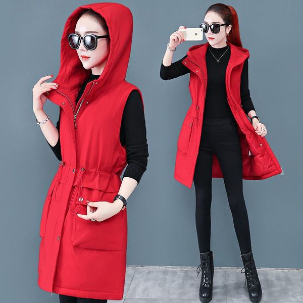 women's vests autumn winter cotton vest women ladies casual waistcoat female sleeveless long jacket loose fit warm simple coat, Black;white
women's vests autumn winter cotton vest women ladies casual waistcoat female sleeveless long jacket loose fit warm simple coat, Black;white