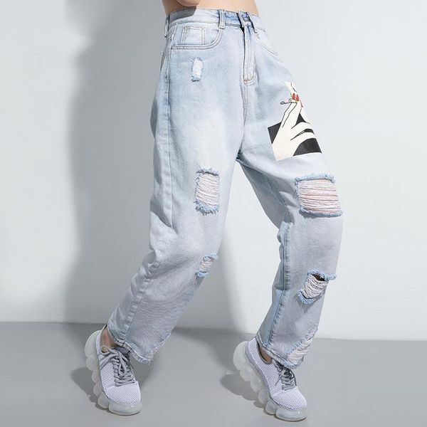 women's jeans summer clothes washed denim printing personalized ripped for women street fashion cowboy hole straight pants smlxl size, Blue
women's jeans summer clothes washed denim printing personalized ripped for women street fashion cowboy hole straight pants smlxl size, Blue