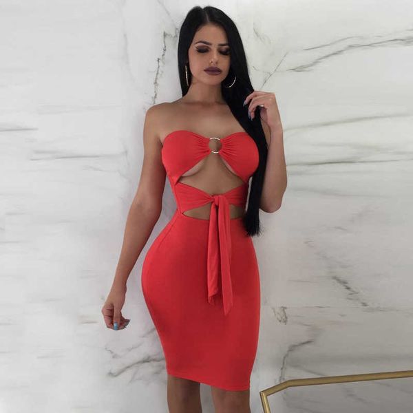 women metal ring bow beach dress summer hollow out bodycon strapless knee length dress club wear low cut black dress 210709, Black;gray
women metal ring bow beach dress summer hollow out bodycon strapless knee length dress club wear low cut black dress 210709, Black;gray