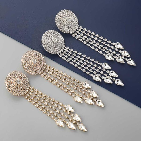 dangle & chandelier fashion metal round convex long fringe rhinestone earrings women's creative party accessories, Silver
dangle & chandelier fashion metal round convex long fringe rhinestone earrings women's creative party accessories, Silver