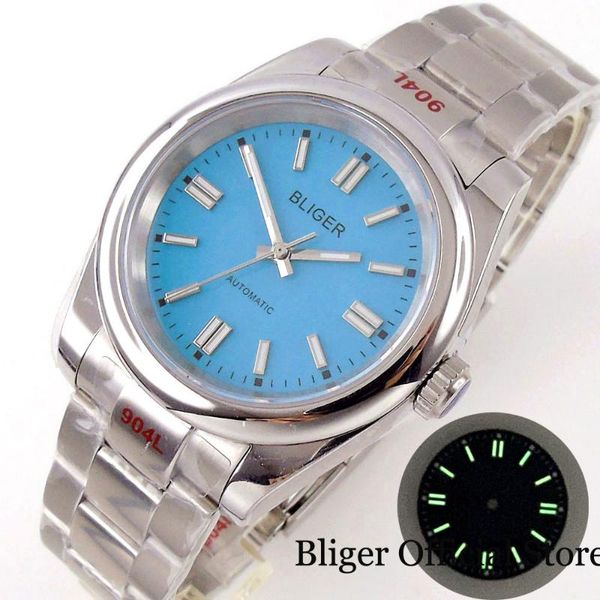 wristwatches bliger 36mm/39mm sky blue japan miyota 8215 luminius index selfwinding men watch polish bezel brushed oyster band hand, Slivery;brown
wristwatches bliger 36mm/39mm sky blue japan miyota 8215 luminius index selfwinding men watch polish bezel brushed oyster band hand, Slivery;brown