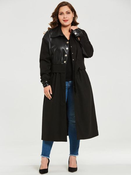 women's trench coats plus size long coat for women autumn winter clothing fashion pu leather patchwork windbreaker jacket overcoa, Tan;black
women's trench coats plus size long coat for women autumn winter clothing fashion pu leather patchwork windbreaker jacket overcoa, Tan;black
