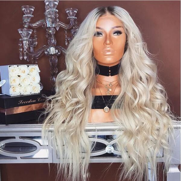 ombre 1b 613 loose wave full lace wig pre-plucked wig 100% brazilian virgin human hair wig with black roots, Black;brown
ombre 1b 613 loose wave full lace wig pre-plucked wig 100% brazilian virgin human hair wig with black roots, Black;brown