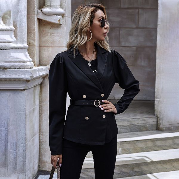 2021 autumn winter double breasted short casual solid color suit coat slim ladies blazer for women new n6aj, White;black
2021 autumn winter double breasted short casual solid color suit coat slim ladies blazer for women new n6aj, White;black