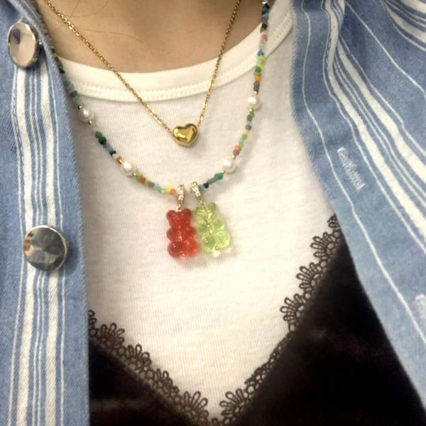 chokers summer color cute teddy bear choker pearls beaded necklace for women irregular crystal stone beads bohemia jewelry gift, Golden;silver
chokers summer color cute teddy bear choker pearls beaded necklace for women irregular crystal stone beads bohemia jewelry gift, Golden;silver