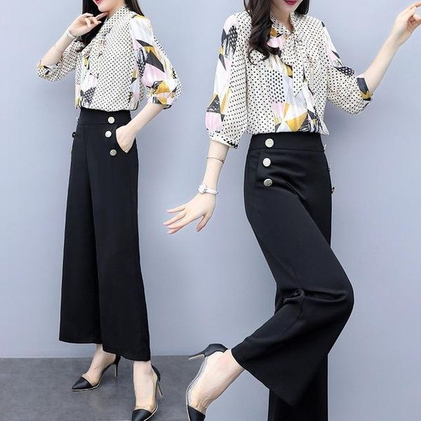 women's tracksuits women chiffon pant suits elegant formal office ladies business work pantsuits blouse shirt wide leg trousers set spr, Gray
women's tracksuits women chiffon pant suits elegant formal office ladies business work pantsuits blouse shirt wide leg trousers set spr, Gray