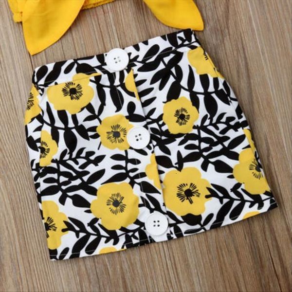 kids baby girls clothes sets yellow sleeveless bow vest floral button skirt outfits sunsuit, White
kids baby girls clothes sets yellow sleeveless bow vest floral button skirt outfits sunsuit, White