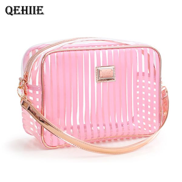 cosmetic bag waterproof clear pvc make up bag wash bags large capacity pink striped travel organizer women toiletry bags
cosmetic bag waterproof clear pvc make up bag wash bags large capacity pink striped travel organizer women toiletry bags