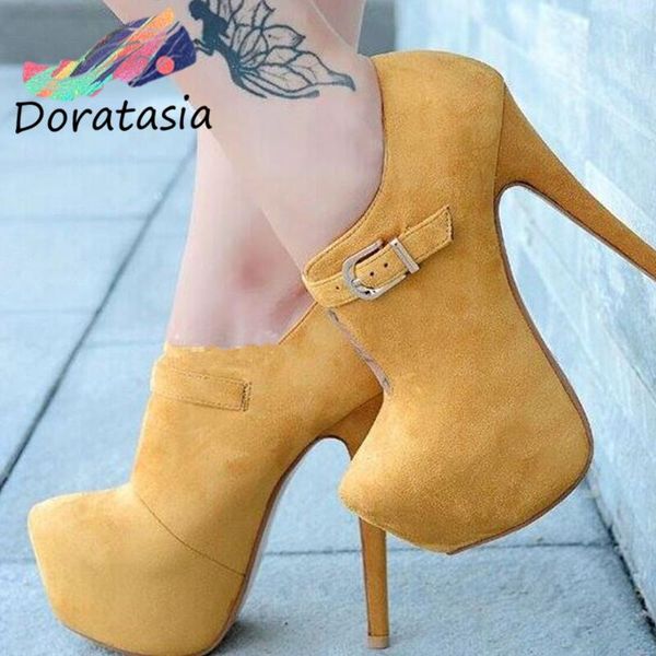 boots doratasia women flock buckle high heels shoes party casual dress fashion spring, Black
boots doratasia women flock buckle high heels shoes party casual dress fashion spring, Black