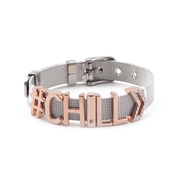 charm bracelets sanshoor arrival chill for chilling people with rose gold wonderful charms fit in silver plated stainless steel bracelet set, Golden;silver
charm bracelets sanshoor arrival chill for chilling people with rose gold wonderful charms fit in silver plated stainless steel bracelet set, Golden;silver