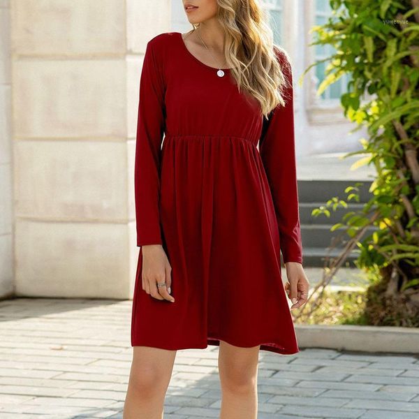 women long sleeve loose casual solid dress autumn swing mini party skater short dresses, Black;gray
women long sleeve loose casual solid dress autumn swing mini party skater short dresses, Black;gray