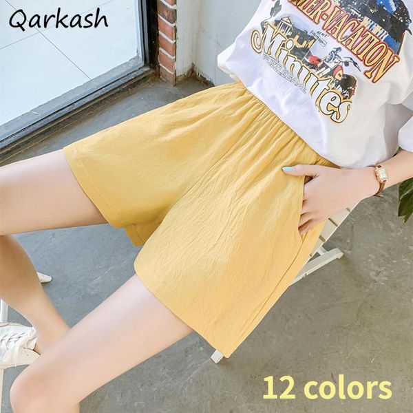 women's shorts women summer minimalist pockets soft all-match leisure solid elastic waist daily students chic, White;black
women's shorts women summer minimalist pockets soft all-match leisure solid elastic waist daily students chic, White;black