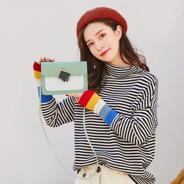 crossbody bag for women 2019 fashion messenger bags simple contrast color hasp small shoulder bag women flap bags handbag, Red;black
crossbody bag for women 2019 fashion messenger bags simple contrast color hasp small shoulder bag women flap bags handbag, Red;black