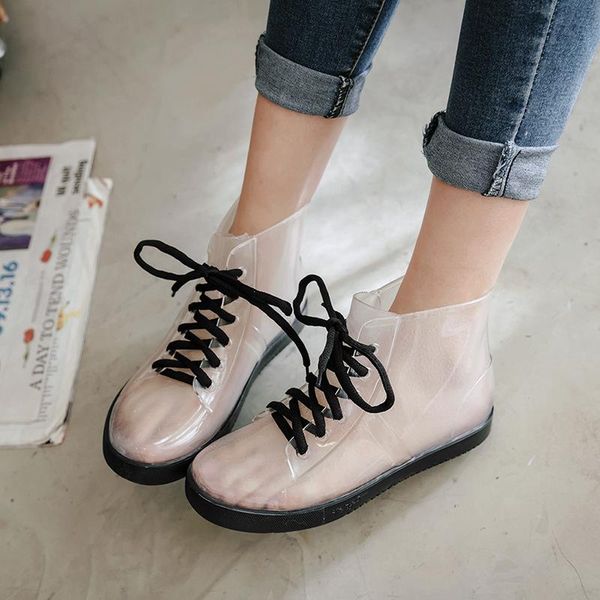 boots 2021 pvc rain women lace-up short transparent waterproof outdoor fashion rubber size 35-39, Black
boots 2021 pvc rain women lace-up short transparent waterproof outdoor fashion rubber size 35-39, Black