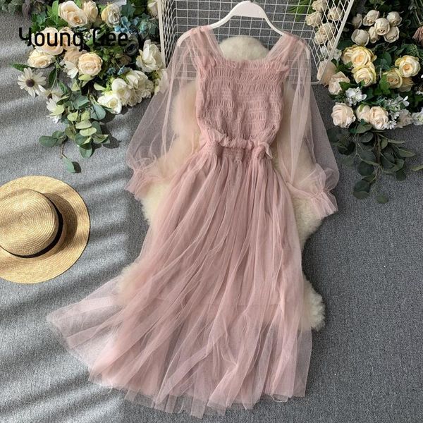 casual dresses younggee women transparent gray mesh vestidos spring fall ruffles midi dress ladies chic square collar sweet, Black;gray
casual dresses younggee women transparent gray mesh vestidos spring fall ruffles midi dress ladies chic square collar sweet, Black;gray