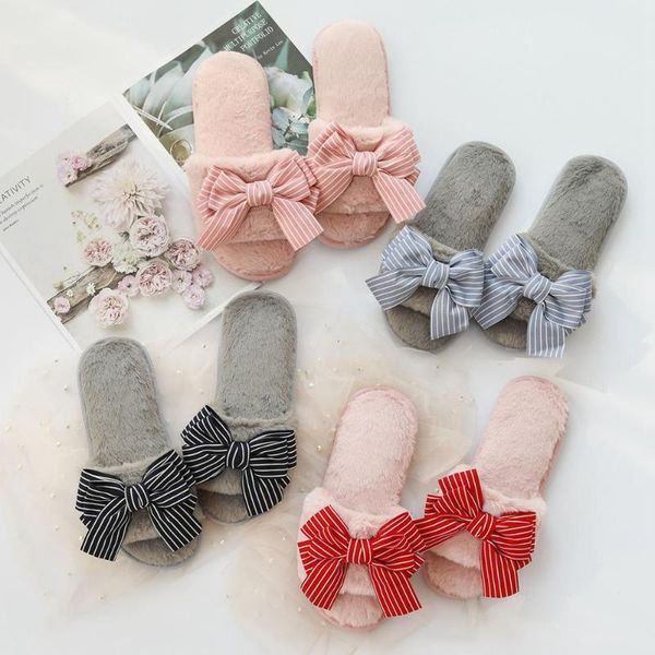 slippers bowknot plush women's winter indoor spring and autumn home floor antiskid comfortable fish mouth cotton sl, Black
slippers bowknot plush women's winter indoor spring and autumn home floor antiskid comfortable fish mouth cotton sl, Black