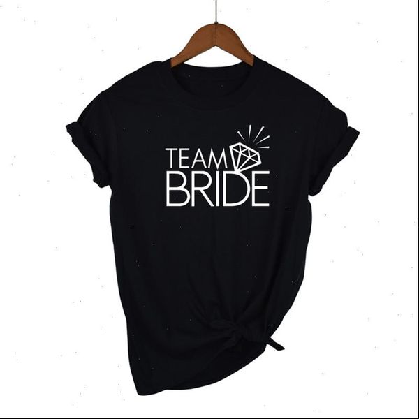 2021 new fashion party bridesmaid team bride t shirt bridal wedding letter printed women tee tumblr casual t shirt, White 
2021 new fashion party bridesmaid team bride t shirt bridal wedding letter printed women tee tumblr casual t shirt, White