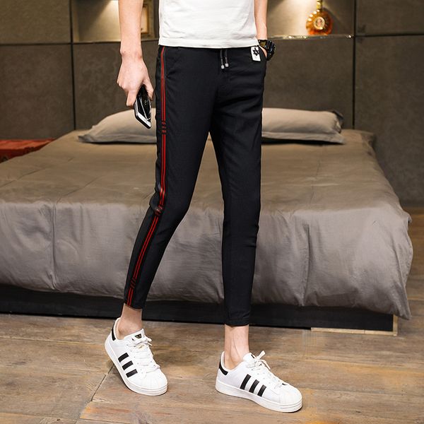 primavera vero new nova listra lateral decorao magro ajuste calas casuais jovens roupas 2021 simples todos os jogos de cintura baixa zfon, Black
primavera vero new nova listra lateral decorao magro ajuste calas casuais jovens roupas 2021 simples todos os jogos de cintura baixa zfon, Black