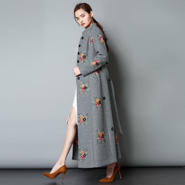 2021 new long casaco wool feminino plus size autumn winter coat women mandarin collar embroidery floral coats abrigos kj101 2cyv, Black
2021 new long casaco wool feminino plus size autumn winter coat women mandarin collar embroidery floral coats abrigos kj101 2cyv, Black