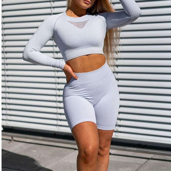 tight skirt long 2020 new knitted seamless fitness yoga suit sleeve pants set designer, Gray
tight skirt long 2020 new knitted seamless fitness yoga suit sleeve pants set designer, Gray