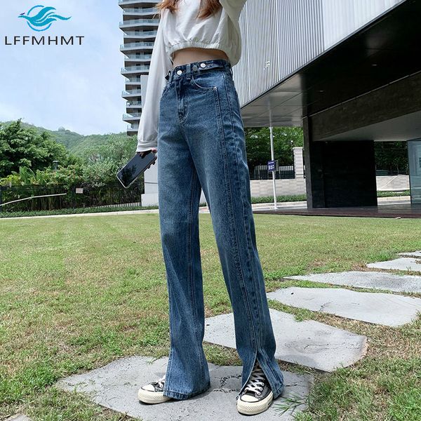 2021 new large size casual solid color spring autumn fashion women denim office lady splice leg trendy draped straight 9iot, Blue
2021 new large size casual solid color spring autumn fashion women denim office lady splice leg trendy draped straight 9iot, Blue