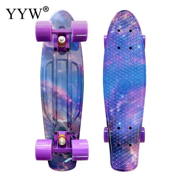 yyw 2021 new skate board 22 inch mini cruiser skateboard galaxy printed longboard fishboard four wheels board for outdoor sports
yyw 2021 new skate board 22 inch mini cruiser skateboard galaxy printed longboard fishboard four wheels board for outdoor sports