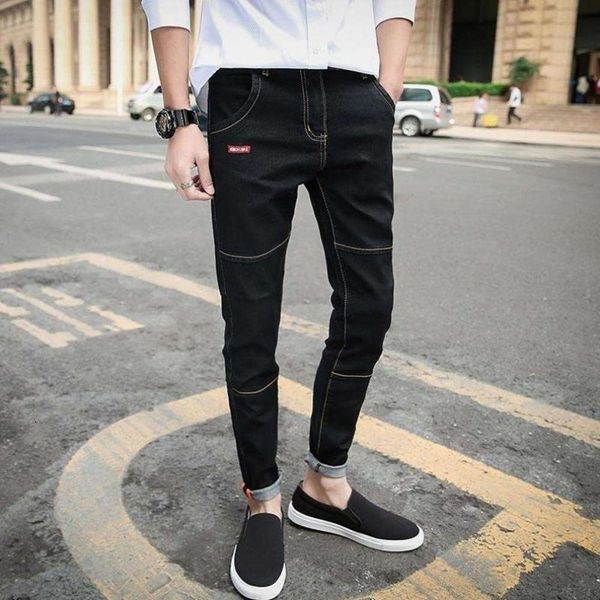 2021jeans slim leggings korean fashion men's casual black quarter pants student hole harlan, Blue
2021jeans slim leggings korean fashion men's casual black quarter pants student hole harlan, Blue