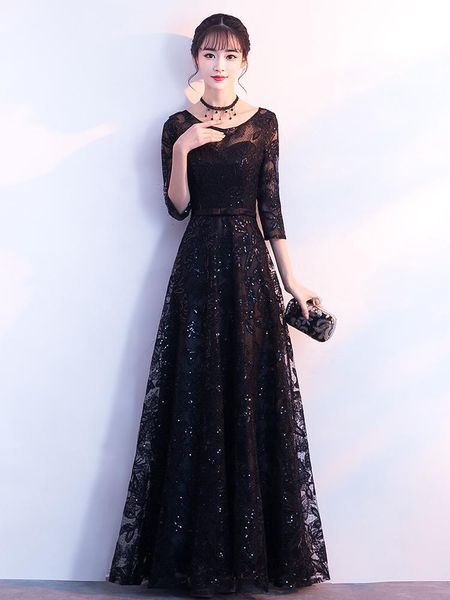 party dresses evening long formal elegant a-line plus size short sleeve lace black wedding guest dress gown vestidos es1159, White;black
party dresses evening long formal elegant a-line plus size short sleeve lace black wedding guest dress gown vestidos es1159, White;black