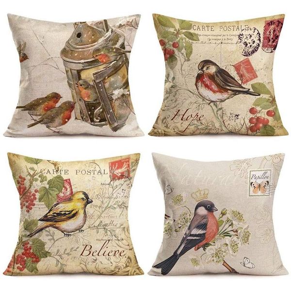 pillow case 4 pack throw covers vintage floral bird decorative square pillowcases linen cushion cover 18 x inch
pillow case 4 pack throw covers vintage floral bird decorative square pillowcases linen cushion cover 18 x inch