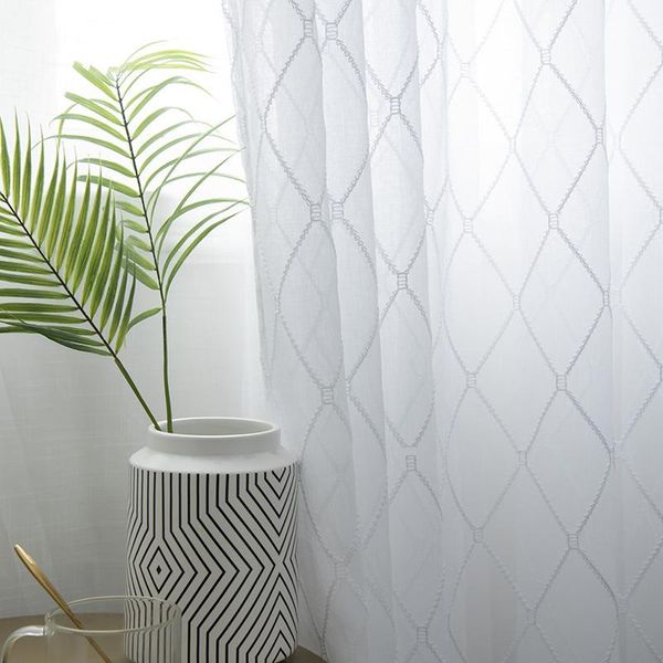curtain & drapes white rhombic sheer curtains for living room bedroom window embroidered tulle voile customize
curtain & drapes white rhombic sheer curtains for living room bedroom window embroidered tulle voile customize