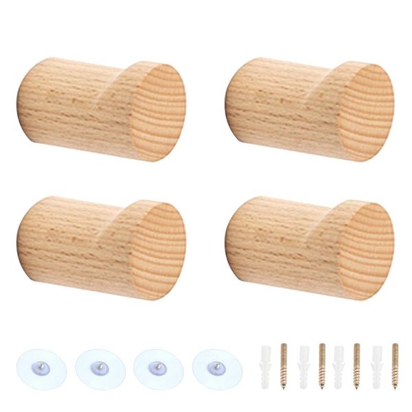 hooks & rails 4pcs hallway household appliances wall mounted for hanging easy install handmade single living room wooden hook portable craft
hooks & rails 4pcs hallway household appliances wall mounted for hanging easy install handmade single living room wooden hook portable craft