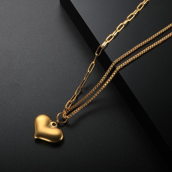 chains retro stainless steel love heart pendant necklace for women link chain sweater jewelry gift, Silver
chains retro stainless steel love heart pendant necklace for women link chain sweater jewelry gift, Silver