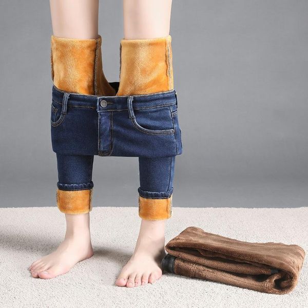 women's jeans autumn winter women thick warm black korean fashion stretch skinny mid waist pencil woman plus velvet denim trousers, Blue
women's jeans autumn winter women thick warm black korean fashion stretch skinny mid waist pencil woman plus velvet denim trousers, Blue