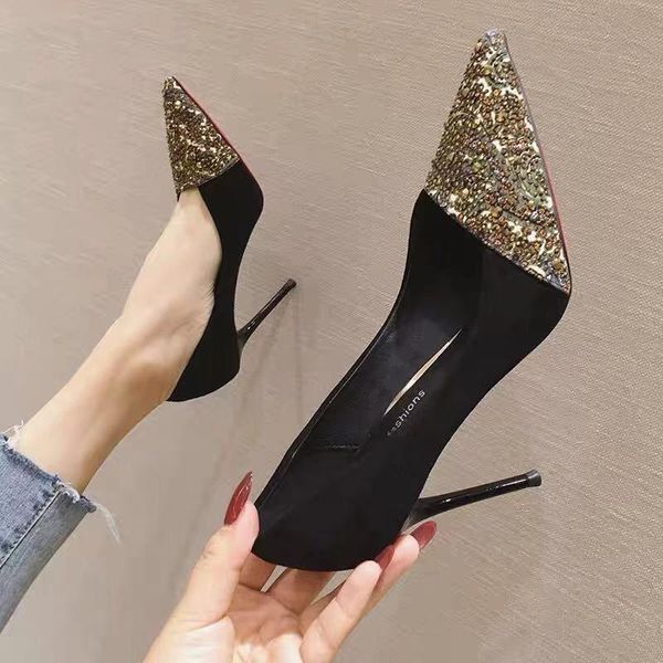 dress shoes 2021 spring rhinestone bridesmaid woman high heels women pumps ponited toes office lady working thin heel black
dress shoes 2021 spring rhinestone bridesmaid woman high heels women pumps ponited toes office lady working thin heel black