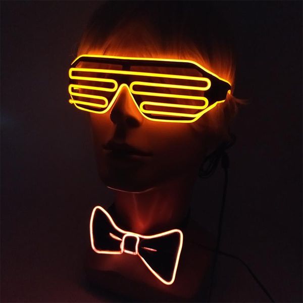 sunglasses glowing el wire glasses neon party costume accessories luminous led bow tie and for festival dance, White;black
sunglasses glowing el wire glasses neon party costume accessories luminous led bow tie and for festival dance, White;black