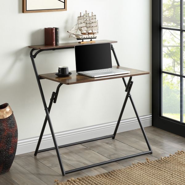 home office folding desk , 2-tier small computer desk with shelf ,no assembly required,space saving foldable table for small spaces(tiger
home office folding desk , 2-tier small computer desk with shelf ,no assembly required,space saving foldable table for small spaces(tiger