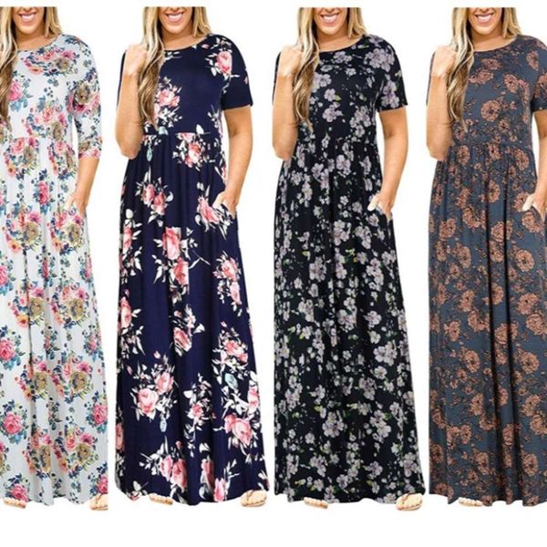 women's summer warm-up short sleeve round neck dress printed long skirt large women, Black;gray
women's summer warm-up short sleeve round neck dress printed long skirt large women, Black;gray