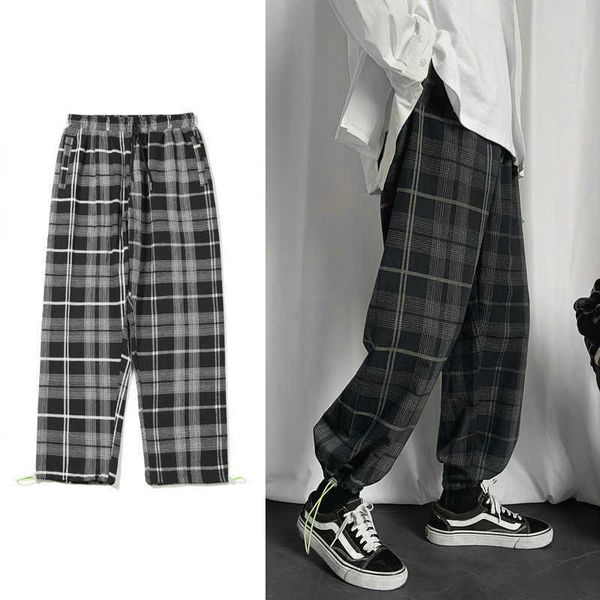 men's pants plaid casual harem korean man loose ankle-length trousers harajuku streetwear joggers male clothing 59t4 kd1s, Black
men's pants plaid casual harem korean man loose ankle-length trousers harajuku streetwear joggers male clothing 59t4 kd1s, Black