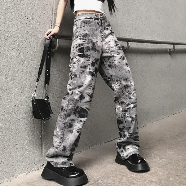 women's jeans large fat mm loose hanging feeling wide leg tie dyed straight pants casual for men and women, Blue
women's jeans large fat mm loose hanging feeling wide leg tie dyed straight pants casual for men and women, Blue
