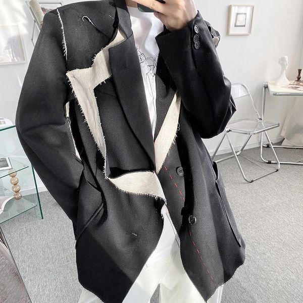 s-xlspring and autumn personalized design of materials, niche loose edges, casual suits, trendy men's handsome suit jacke suits & blaze, White;black
s-xlspring and autumn personalized design of materials, niche loose edges, casual suits, trendy men's handsome suit jacke suits & blaze, White;black