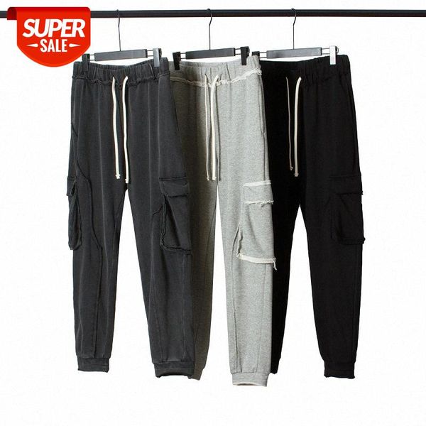 ins hip-hop washed and old raw edge big pocket sports pants solid color trousers men #618k, Black
ins hip-hop washed and old raw edge big pocket sports pants solid color trousers men #618k, Black