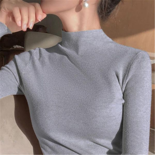women's sweaters 2021 est knitted women turtleneck sweater pullovers spring autumn basic highneck pullover slim female top, White;black
women's sweaters 2021 est knitted women turtleneck sweater pullovers spring autumn basic highneck pullover slim female top, White;black
