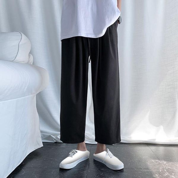 men's pants fashion oversized streetwear wide leg trousers with nine minutes straight small harajuku, Black
men's pants fashion oversized streetwear wide leg trousers with nine minutes straight small harajuku, Black