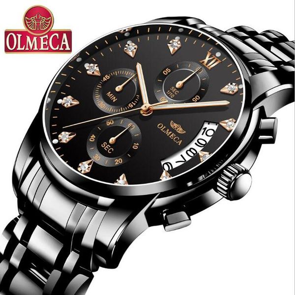 wristwatches olmeca mens watches chronograph watch men quartz steel 2021 black male relogio masculino, Slivery;brown
wristwatches olmeca mens watches chronograph watch men quartz steel 2021 black male relogio masculino, Slivery;brown
